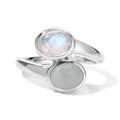 EVER TRUE Milky Aquamarin, Regenbogen Mondstein Ring Reine Bronze (Größe 16.00) ca. 2.71 ct