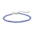 EVER TRUE Tansanit Armband ca. 19 cm+ 5 cm Extender  316L Edelstahl ca. 16,00 ct.