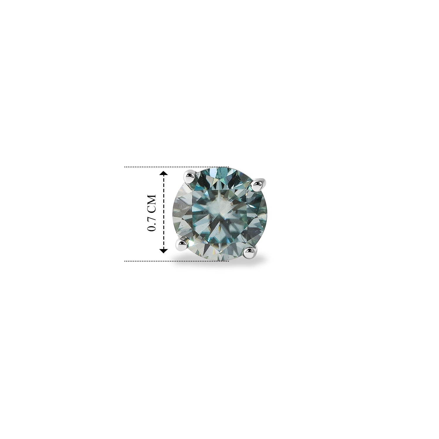D'Joy Paraiba Moissanit Solitär Ohrringe, 925 Silber rhodiniert - 1,90 ct.