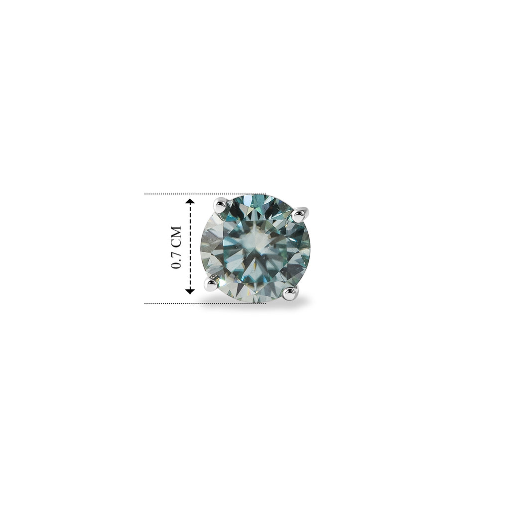 D'Joy Paraiba Moissanit Ohrringe 925 Silber Rhodiniert ca. 1.90 ct