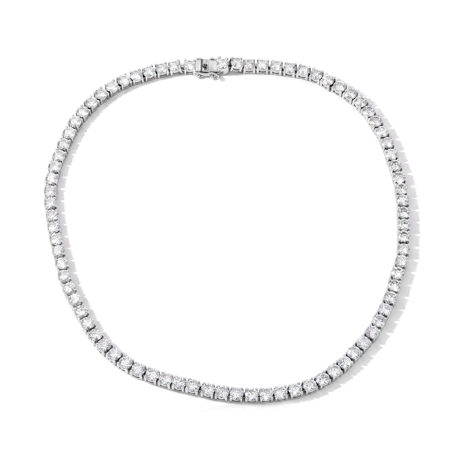 D'Joy Moissanit 45cm Halskette, 925 Silber rhodiniert - 37,98 ct.