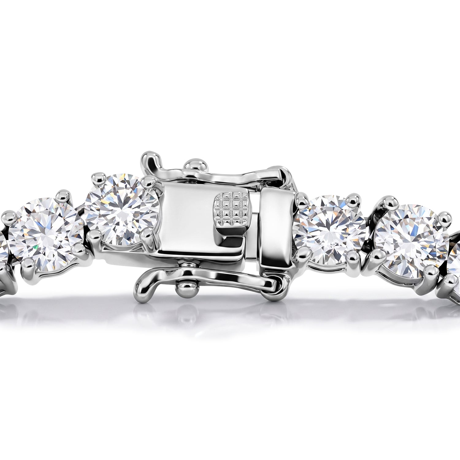 D'Joy Moissanit 45cm Halskette, 925 Silber rhodiniert - 37,98 ct.