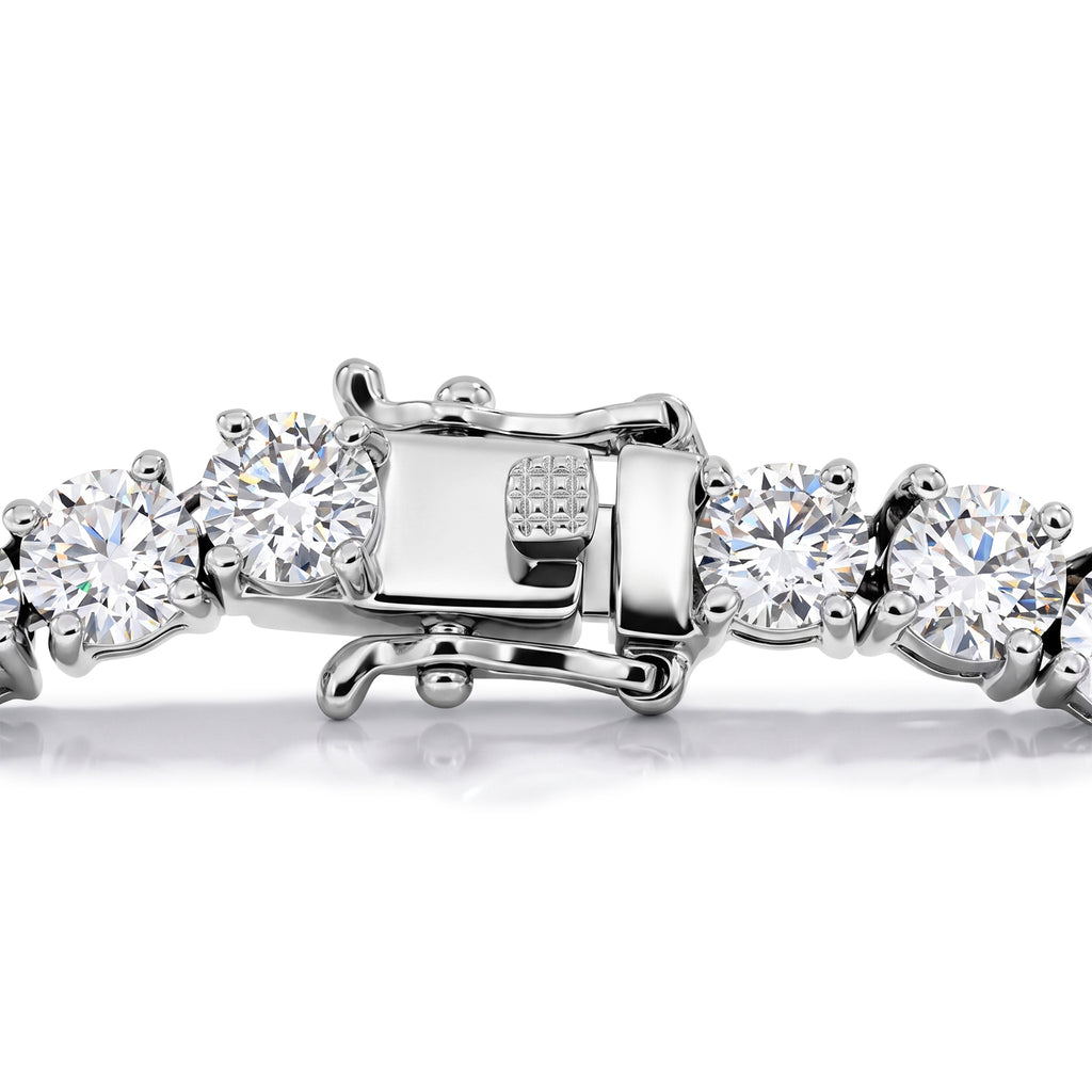 D'Joy Moissanit Halskette ca. 45 cm 925 Silber Rhodiniert ca. 37,98 ct.