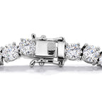 D'Joy Moissanit Halskette ca. 45 cm 925 Silber Rhodiniert ca. 37,98 ct.