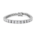 D'Joy Moissanit Eternity 19cm Armband, 925 Silber rhodiniert - 15,72 ct.