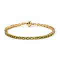 D'Joy Peridot Arizona 19cm Armband, 925 Silber 750 Gelbgold Vermeil - 8,16 ct.