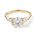 D'Joy Moissanit Ring 925 Silber 750 Gelbgold vermeil (Größe 16.00) ca. 4,22 ct