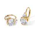 D'Joy Moissanit Ohrringe, 925 Silber 750 Gelbgold Vermeil - 4,06 ct.