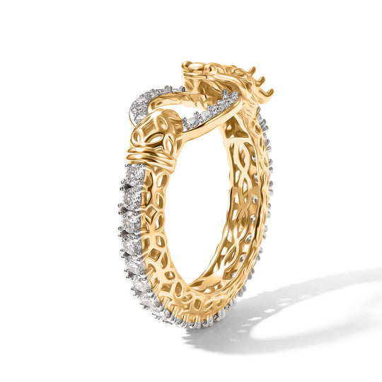 LUXURIANT DIAMOND - Lab Grown Diamant  SGL zertifiziert SI-GH Ring 925 Silber Rhodiniert (Größe 17.00) ca. 1.00 ct