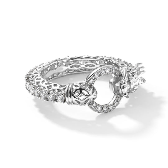 LUXURIANT DIAMOND - Lab Grown Diamant  SGL zertifiziert SI-GH Ring 925 Silber Rhodiniert (Größe 17.00) ca. 1.00 ct