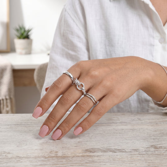LUXURIANT DIAMOND - Lab Grown Diamant  SGL zertifiziert SI-GH Ring 925 Silber Rhodiniert (Größe 17.00) ca. 1.00 ct