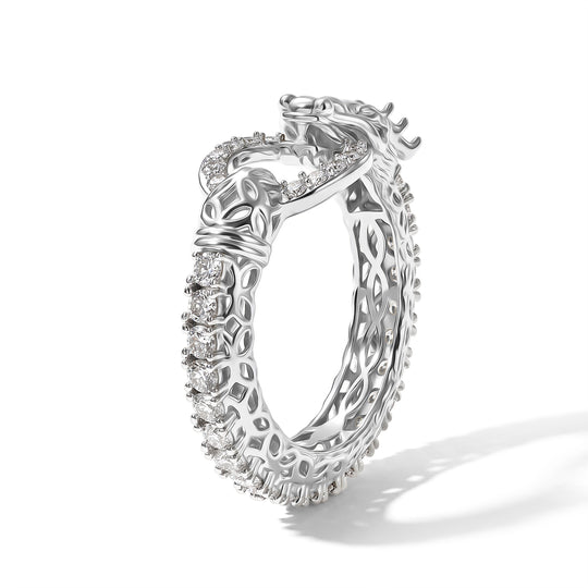 LUXURIANT DIAMOND - Lab Grown Diamant  SGL zertifiziert SI-GH Ring 925 Silber Rhodiniert (Größe 17.00) ca. 1.00 ct