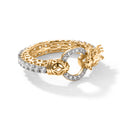 LUXURIANT DIAMOND - Lab Grown Diamant  SGL zertifiziert SI-GH Ring 925 Silber 750 Gelbgold vermeil (Größe 19.00) ca. 1,00 ct