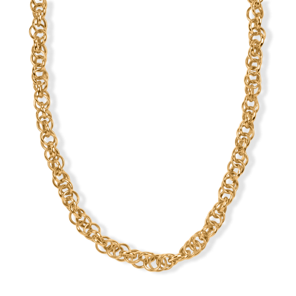 EVER TRUE Reine Bronze 750 Vergoldet Halskette ca. 50 cm ca. 39,00g