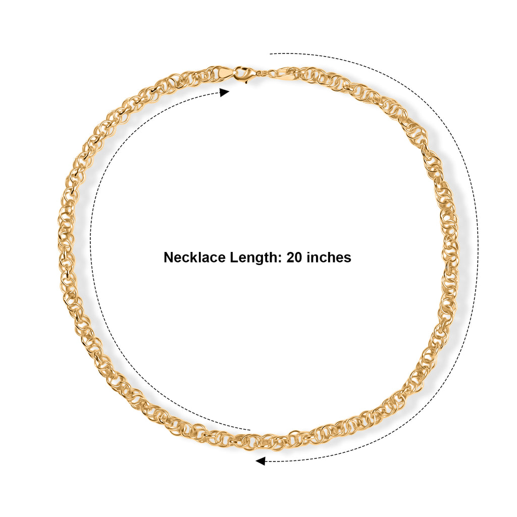 EVER TRUE Reine Bronze 750 Vergoldet Halskette ca. 50 cm ca. 39,00g
