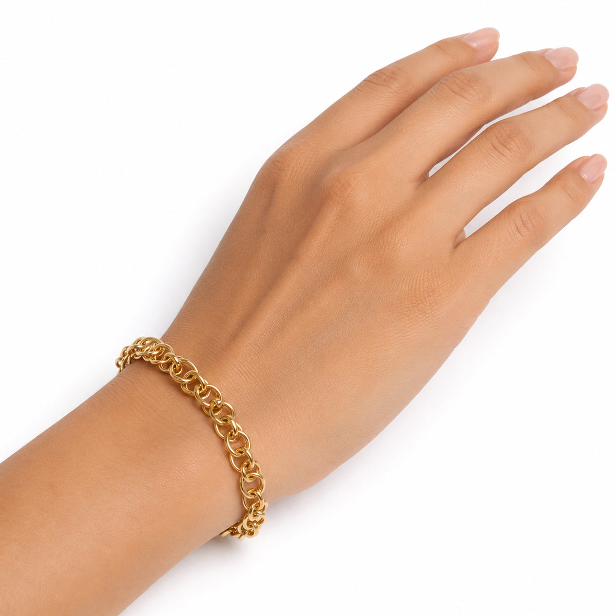 EVER TRUE Reine Bronze 750 Vergoldet Armband ca. 19 cm ca. 18,00g