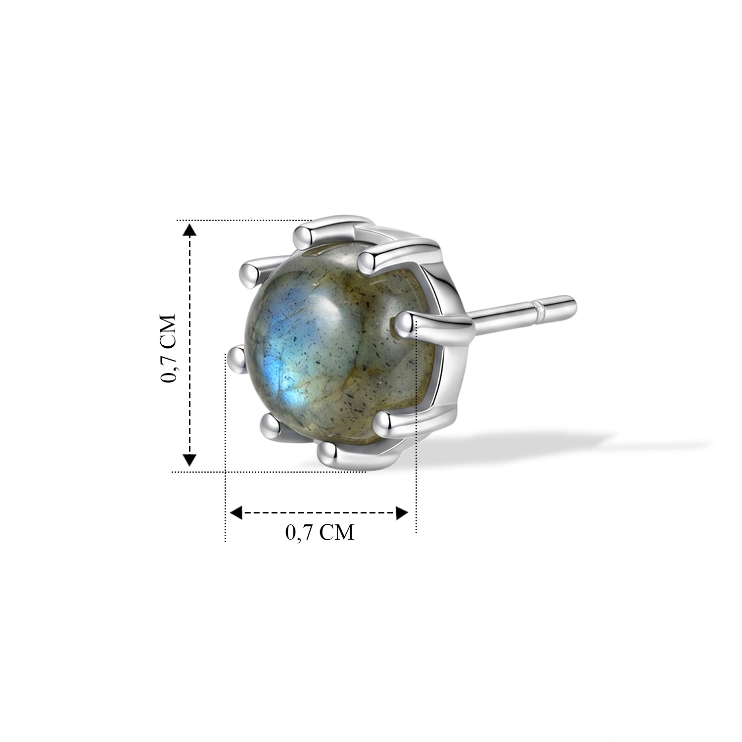 EVER TRUE AAA Labradorit Ohrringe 316L Edelstahl ca. 2.03 ct