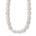 D'Joy Moissanit Halskette ca. 50 cm 925 Silber 750 Gelbgold vermeil ca. 30.72 ct