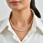 D'Joy Moissanit Halskette ca. 50 cm 925 Silber 750 Gelbgold vermeil ca. 30.72 ct