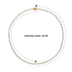 D'Joy Moissanit Halskette ca. 50 cm 925 Silber 750 Gelbgold vermeil ca. 30.72 ct