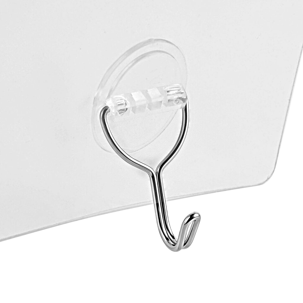 LIVMORE, 10 abnehmbare Klebehaken, je 5 Stück in 10 x 10 cm und 7 x 7 cm, Transparent