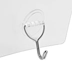 LIVMORE, 10 abnehmbare Klebehaken, je 5 Stück in 10 x 10 cm und 7 x 7 cm, Transparent