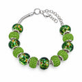 Murano-Stil Kristall Armband ca. 19 cm Nickelfreies Messing
