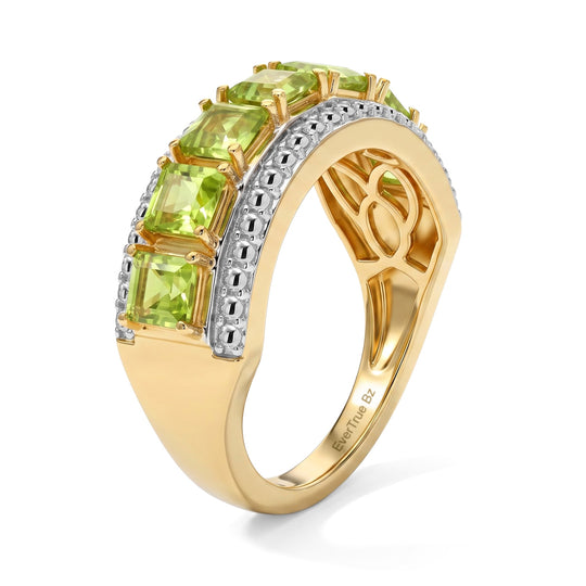 EVER TRUE Roter Granat, Lab Grown Diamant Ring Reine Bronze (Größe 16.00) ca. 3,10 ct
