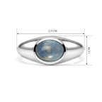 D'Joy Milchiger Aquamarin Ring 925 Silber Rhodiniert (Größe 19.00) ca. 1,75 ct