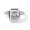 D'Joy Moissanit Ring 925 Silber Rhodiniert (Größe 16.00) ca. 5,10 ct