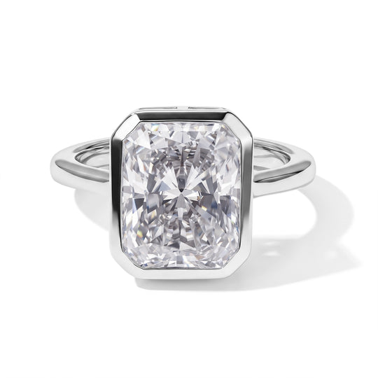D'Joy Moissanit Ring 925 Silber Rhodiniert (Größe 20.00) ca. 5,10 ct