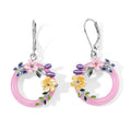 JARDIN KOLLEKTION D'Joy Rosa Jade, Gelbes Perlmutt (6mm) Ohrringe 925 Silber Rhodiniert 12.00 ct