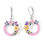 JARDIN KOLLEKTION D'Joy Rosa Jade, Gelbes Perlmutt (6mm) Ohrringe 925 Silber Rhodiniert 12.00 ct