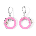 JARDIN KOLLEKTION D'Joy Rosa Jade, Gelbes Perlmutt (6mm) Ohrringe 925 Silber Rhodiniert 12.00 ct