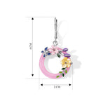 JARDIN KOLLEKTION D'Joy Rosa Jade, Gelbes Perlmutt (6mm) Ohrringe 925 Silber Rhodiniert 12.00 ct