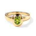 D'Joy Arizona Peridot Ring 925 Silber 750 Gelbgold vermeil (Größe 17.00) ca. 0.89 ct