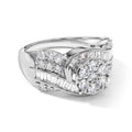 LUXURIANT SGL zertifizierter SI-GH Labor Diamant Ring, 925 Silber rhodiniert - 2 ct.