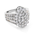 LUXURIANT DIAMOND - Lab Grown Diamant SI-GH Ring 925 Silber Rhodiniert (Größe 20.00) ca. 2,97 ct