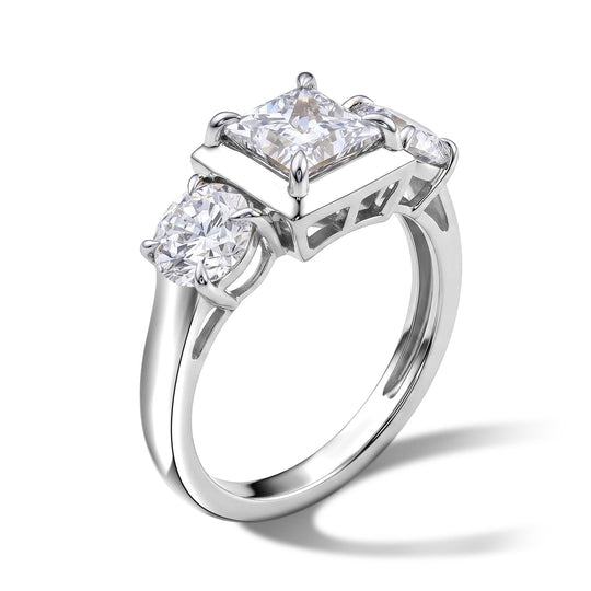 LUXURIANT DIAMOND - Lab Grown Diamant SI-GH Ring 925 Silber Rhodiniert (Größe 18.00) ca. 3,00 ct