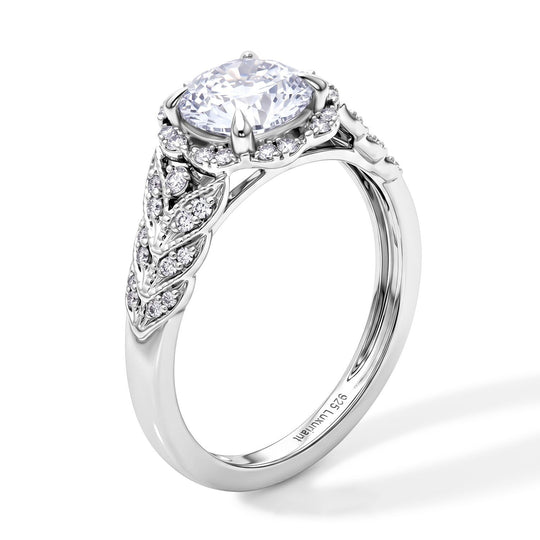 LUXURIANT SGL zertifizierter SI-GH Labor Diamant Ring, 925 Silber rhodiniert - 2 ct.