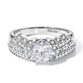 SCHUTZENGEL KOLLEKTION - D'Joy Moissanit Ring 925 Silber Rhodiniert (Größe 17.00) ca. 1.55 ct
