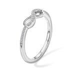 LUXURIANT DIAMOND - Lab Grown Diamant SI-GH Ring 925 Silber Rhodiniert (Größe 17.00) ca. 0,12 ct