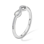 LUXURIANT SI-GH Labor Diamant Ring, 925 Silber rhodiniert - 0,12 ct.