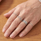 LUXURIANT DIAMOND - Lab Grown Diamant SI-GH Ring 925 Silber Rhodiniert (Größe 21.00) ca. 0,12 ct