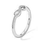 LUXURIANT DIAMOND - Lab Grown Diamant SI-GH Ring 925 Silber Rhodiniert (Größe 21.00) ca. 0,12 ct