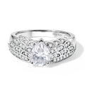 SCHUTZENGEL KOLLEKTION - D'Joy Moissanit Ring 925 Silber Rhodiniert (Größe 18.00) ca. 1.47 ct