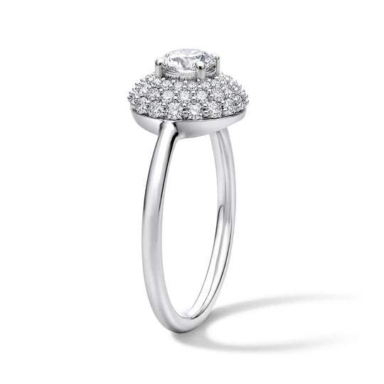 LUXURIANT SGL zertifizierter VS-EF Labor Diamant Ring in 950 Platin - 1,01 ct.
