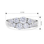 LUXURIANT DIAMOND - Lab Grown Diamant SGL zertifiziert SI-GH Ring 925 Silber Rhodiniert (Größe 20.00) ca. 1,48 ct