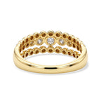 LUXURIANT DIAMOND - Lab Grown Diamant SI-GH Ring 925 Silber 750 Gelbgold vermeil (Größe 17.00) ca. 0,25 ct