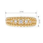 LUXURIANT DIAMOND - Lab Grown Diamant SI-GH Ring 925 Silber 750 Gelbgold vermeil (Größe 17.00) ca. 0,25 ct